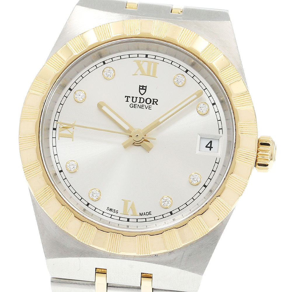 TUDOR Royal 28403 Date 8P diamond Silver Dial Automatic Boy's Watch_921859
