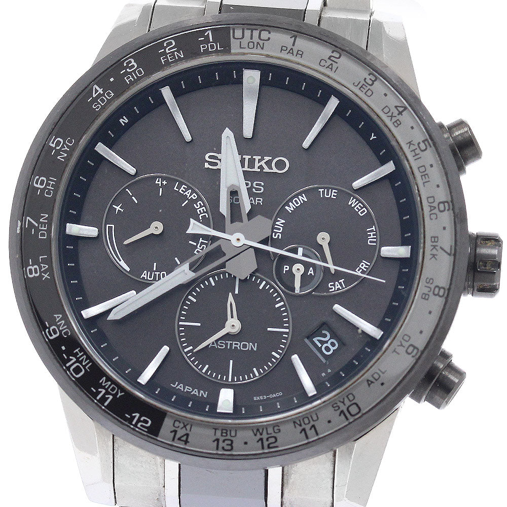 SEIKO Astron SBXC011/5X53-0AD0 GPS black Dial Solar Powered Radio Men's_921897