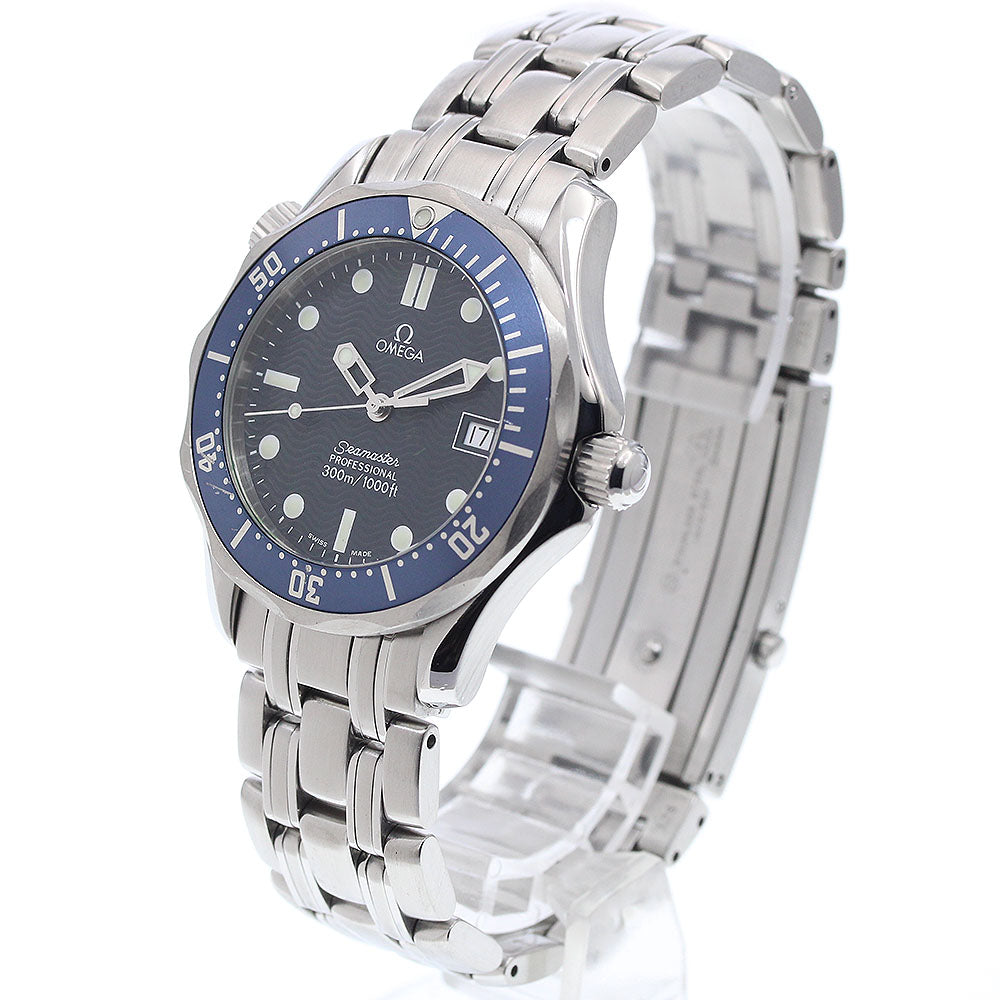 OMEGA Seamaster300 2561.80 Date Navy Dial Quartz Boy's Watch_921902