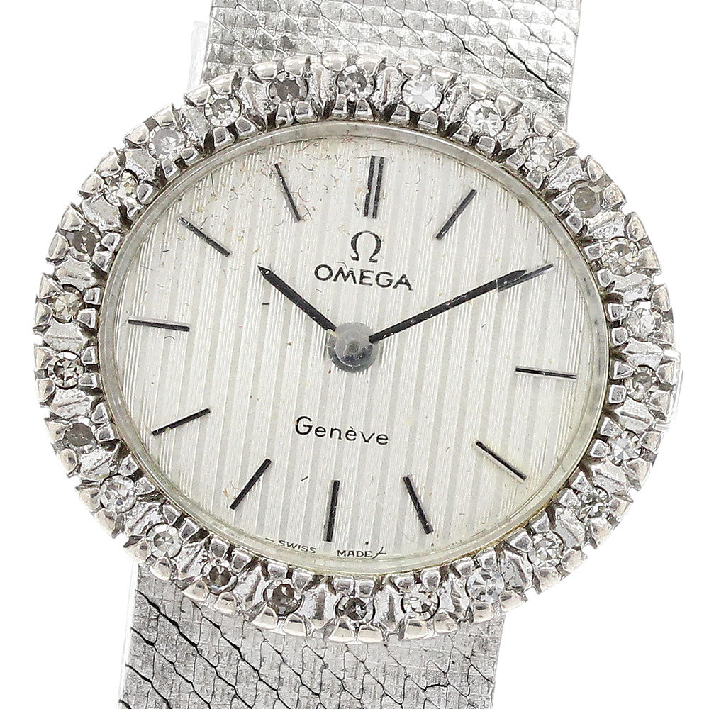 OMEGA Geneve 5110412 Diamond bezel Cal.625 Silver Dial Hand Winding Ladies Watch_921956