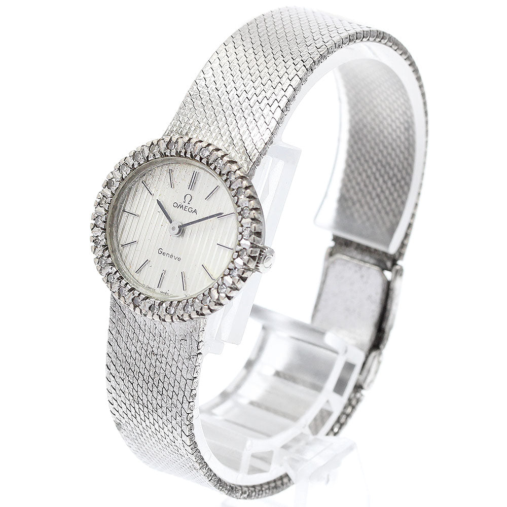 OMEGA Geneve 5110412 Diamond bezel Cal.625 Silver Dial Hand Winding Ladies Watch_921956