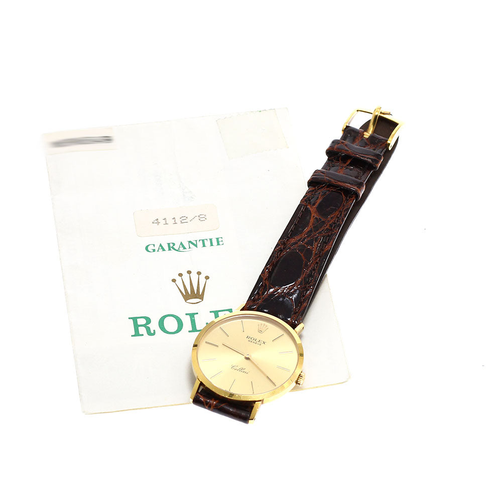 ROLEX Cellini 4112/8 K18YG Cal.1601 gold Dial Hand Winding Men's Watch_921967