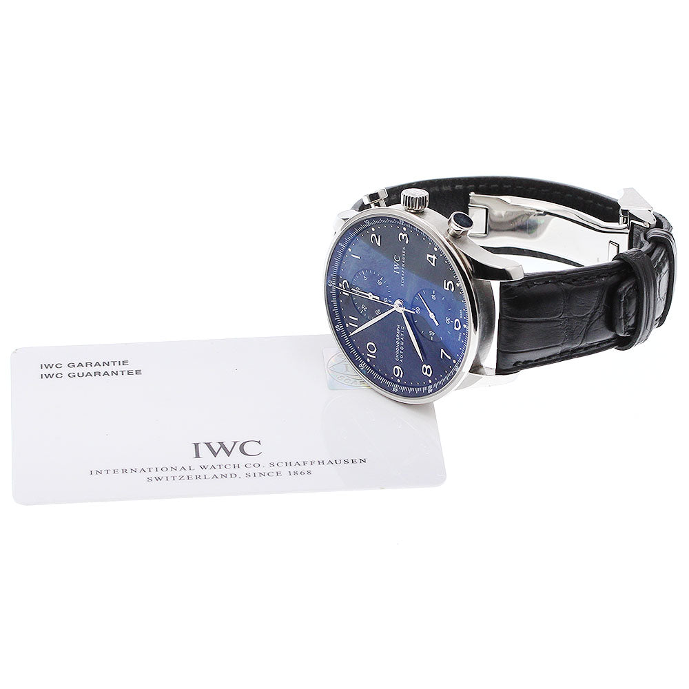 IWC SCHAFFHAUSEN Portugese IW371438 Chronograph black Dial Automatic Men's Watch_921982