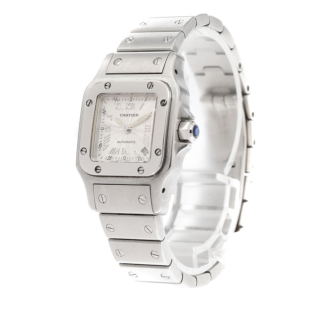 CARTIER Santos GalbeeSM W20044D6 Date Silver Dial Automatic Ladies Watch_921993