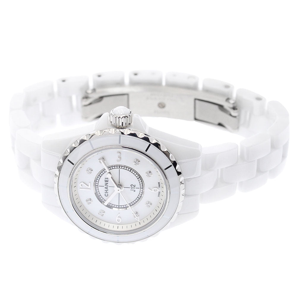 CHANEL J12 H2570 White ceramic 8P diamond White shell Dial Quartz Ladies Watch_921994