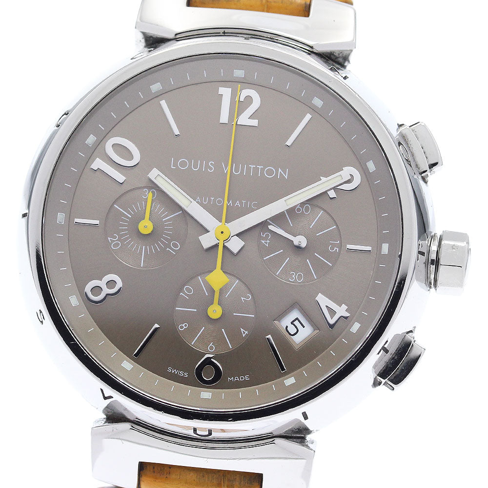 LOUIS VUITTON Tambour Q1122 Chronograph Brown Dial Automatic Men's Watch_921995