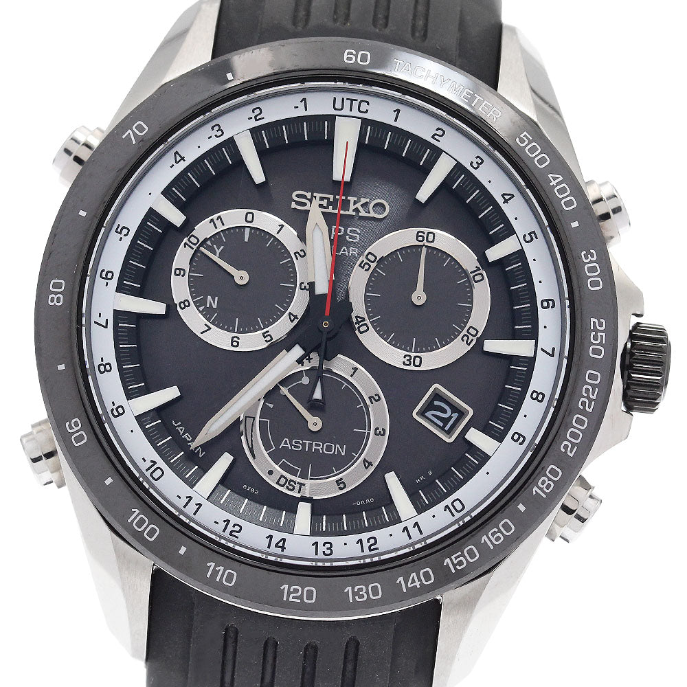 SEIKO Astron SBXB015/8X82-0AC0 black Dial Solar Powered Radio Men's Watch_922005