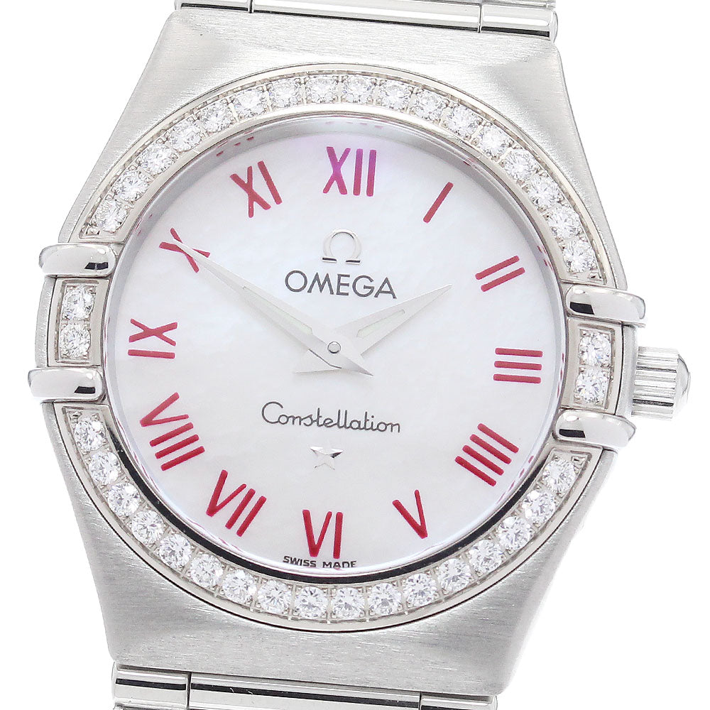 OMEGA Constellation 1476.63 Diamond bezel White shell dial White shell Dial Quartz Ladies Watch_922010