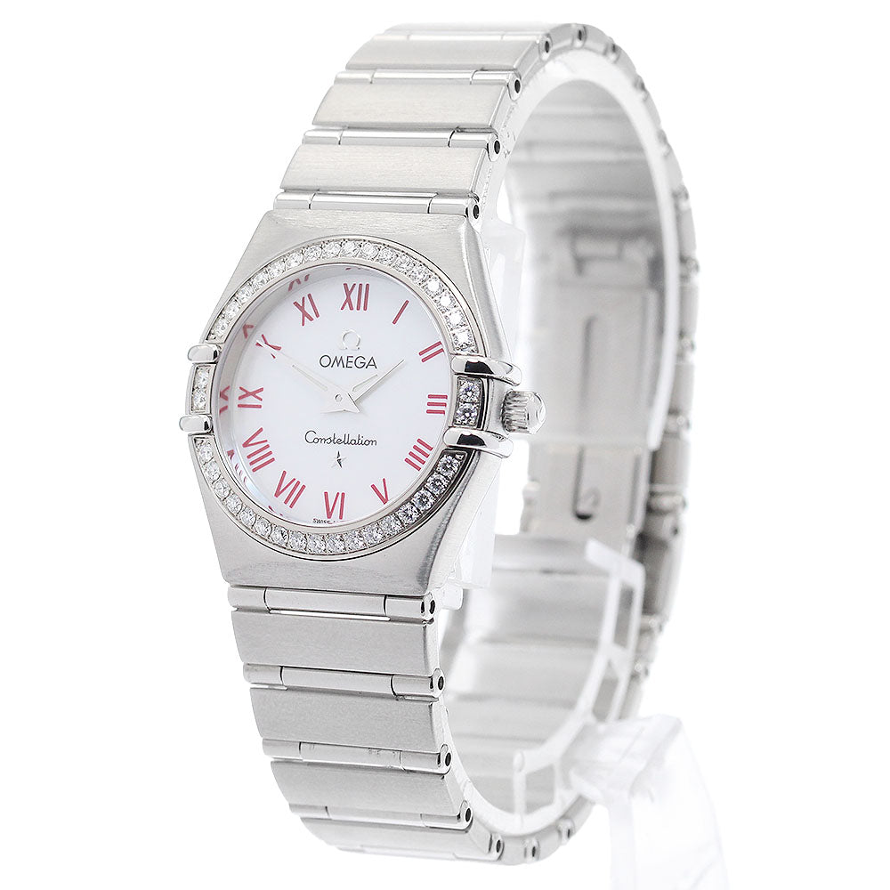 OMEGA Constellation 1476.63 Diamond bezel White shell dial White shell Dial Quartz Ladies Watch_922010
