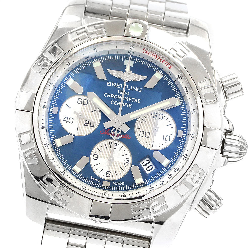 BREITLING Chronomat 44 AB0110 Chronograph Navy Dial Automatic Men's Watch_922031