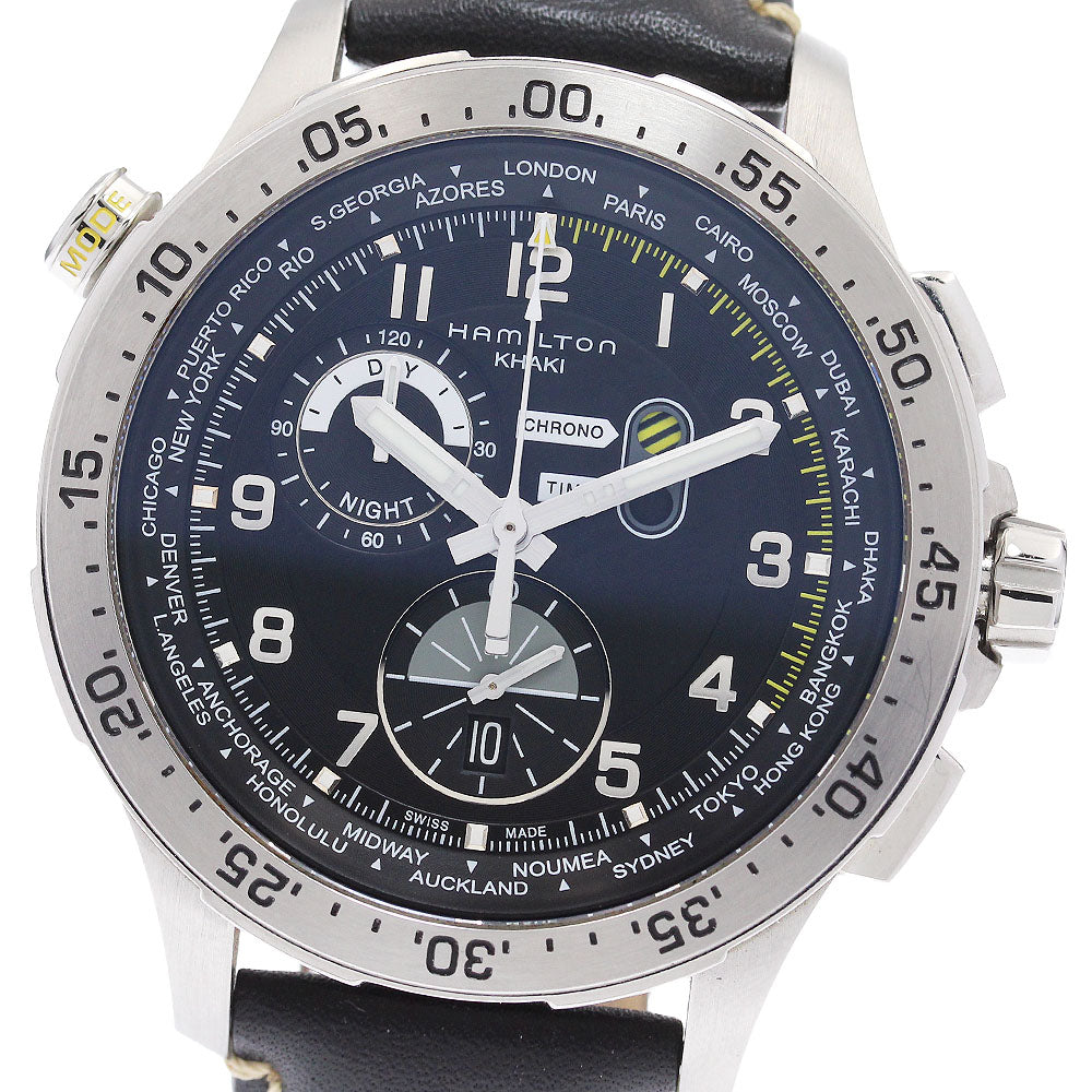 HAMILTON Khaki Aviation Worldtimer Chrono H767140 Quartz Men's Watch_922046