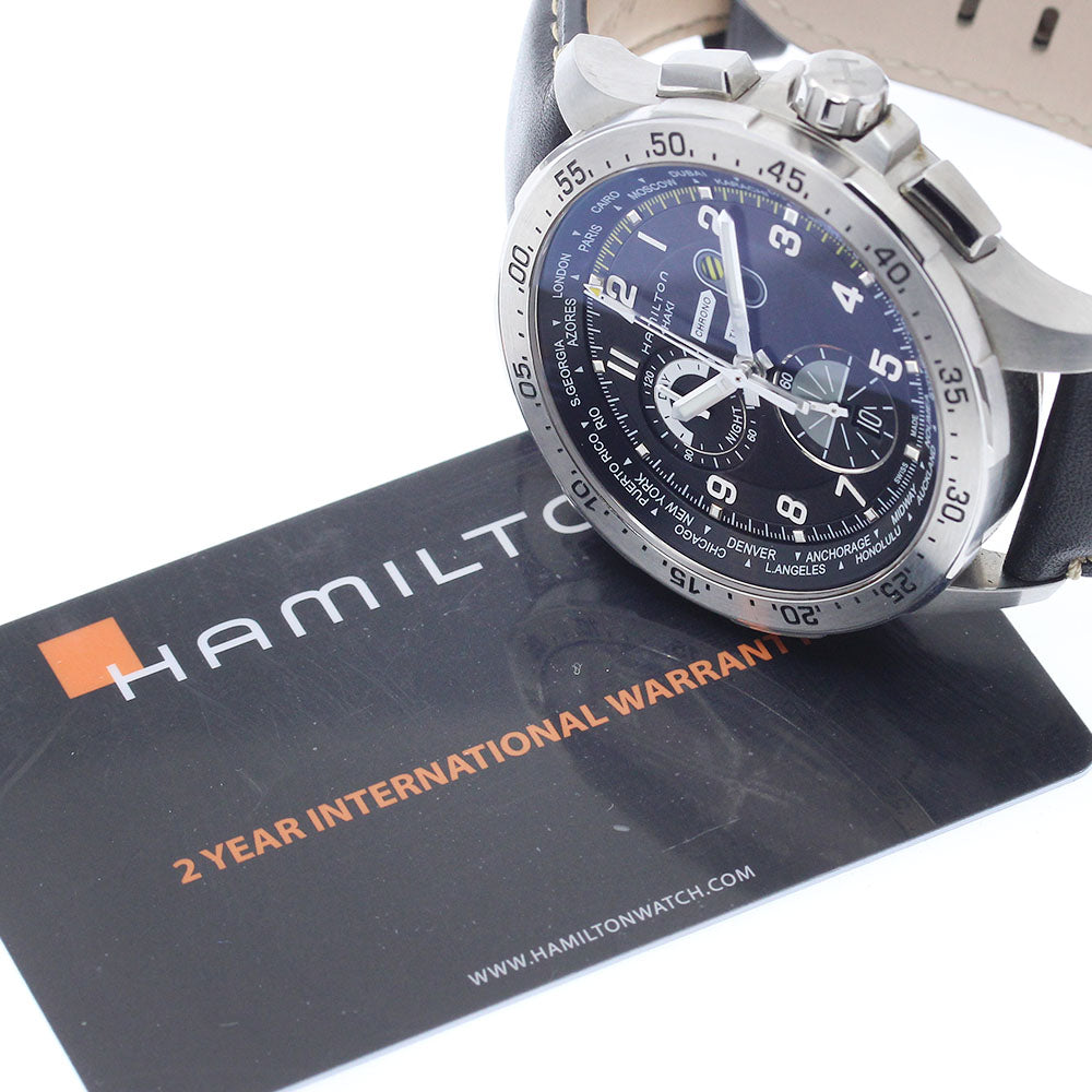 HAMILTON Khaki Aviation Worldtimer Chrono H767140 Quartz Men's Watch_922046
