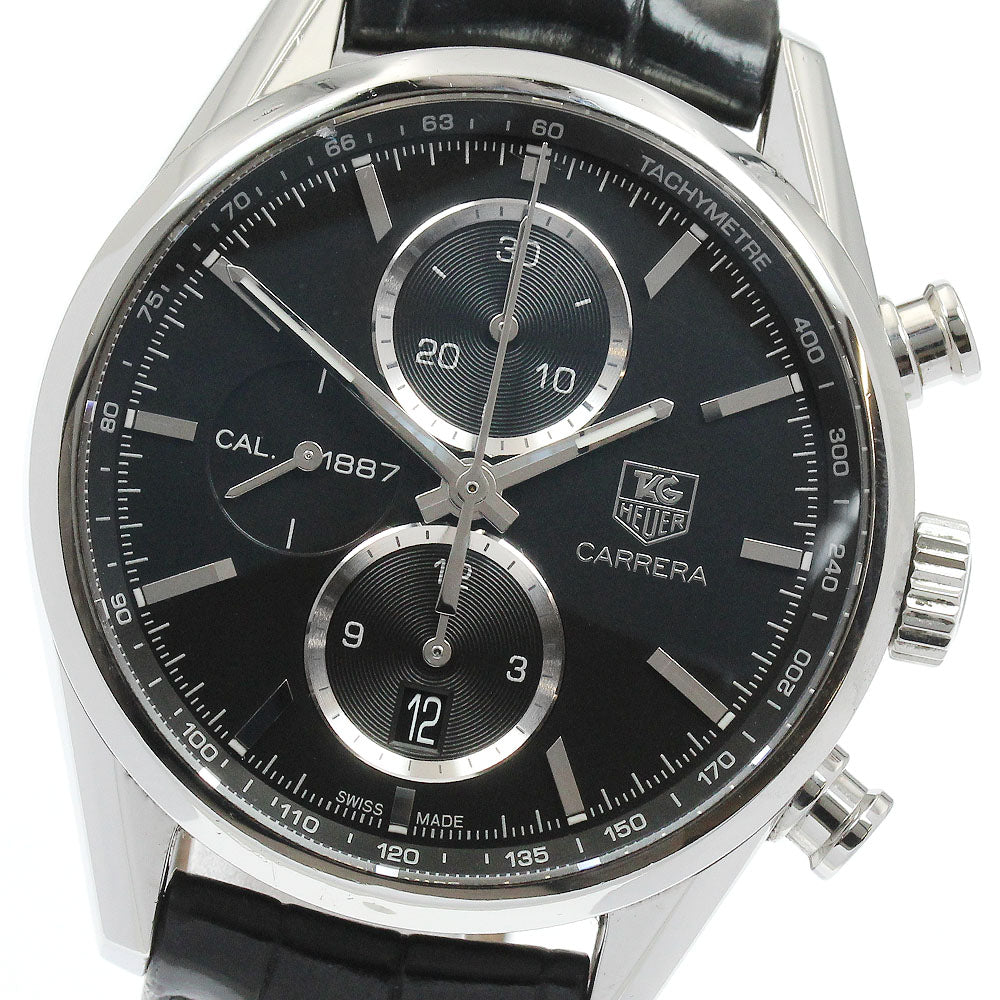 TAG HEUER Carrera CAL.1887 CAR2110-3 Date Chronograph black Dial Automatic Men's Watch_922049