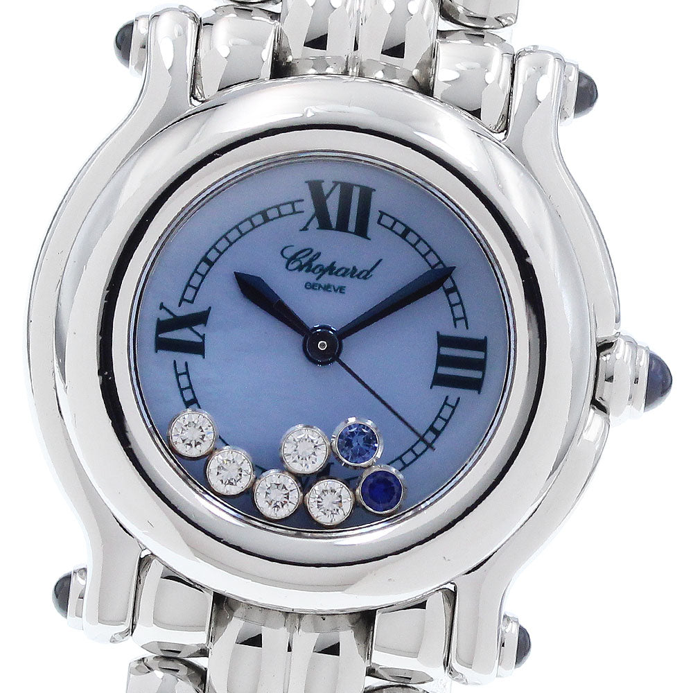 Chopard Happy sports 27/8250-23 5P diamonds 2P sapphires Blue shell Dial Quartz Ladies Watch_922050