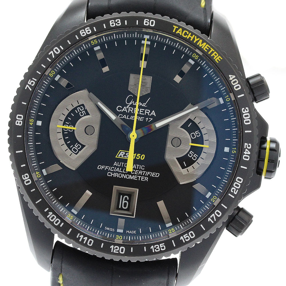 TAG HEUER Grand Carrera Caliber 17 CAV518J Limited to 150 chronographs black Dial Automatic Men's Watch_922059