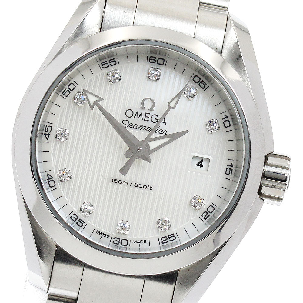 OMEGA Seamaster Aqua Terra 231.10.30.60.55.001 11P Diamond Date White shell Dial Quartz Ladies Watch_922064