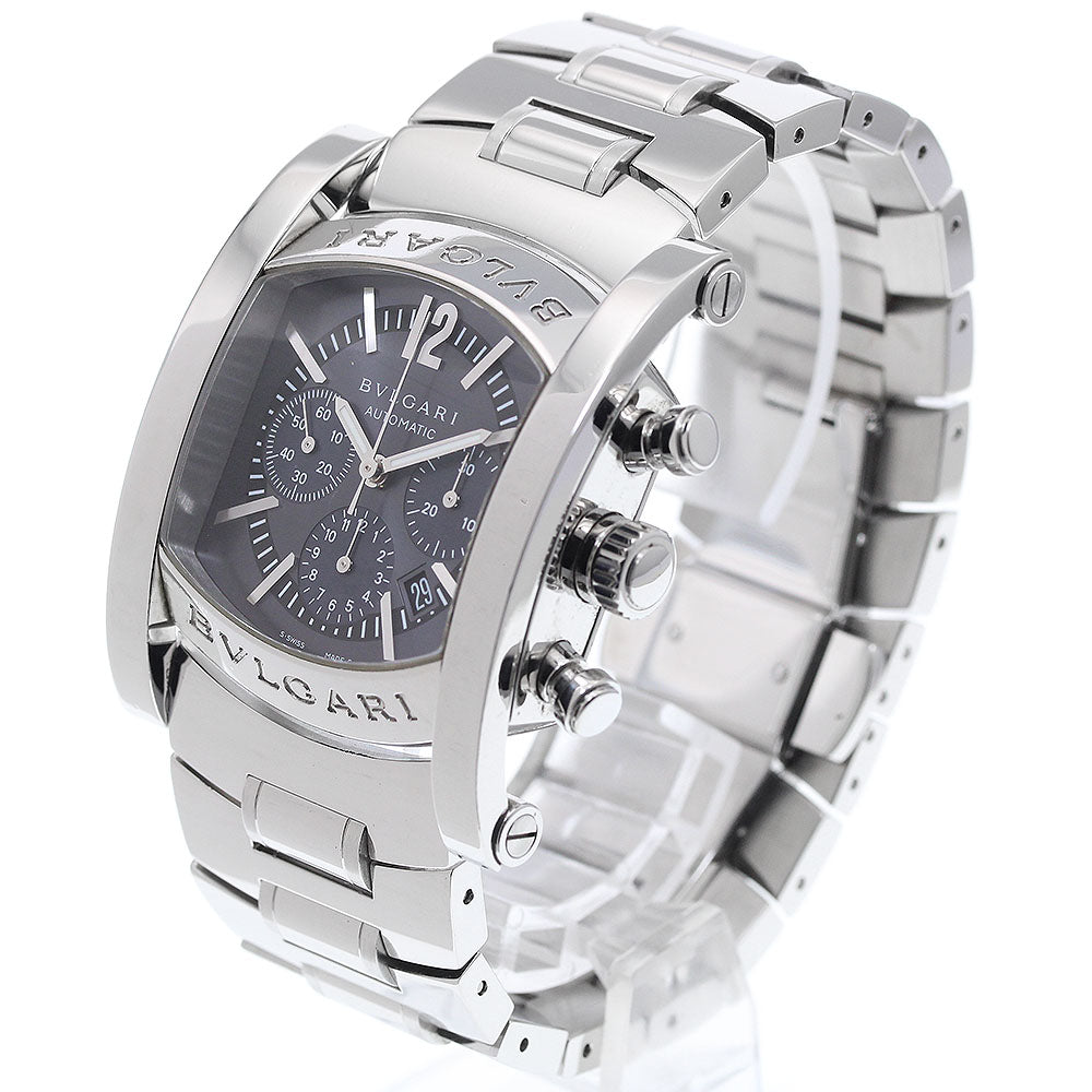 BVLGARI Assioma AA44SCH Chronograph Date Navy Dial Automatic Men's Watch_922066