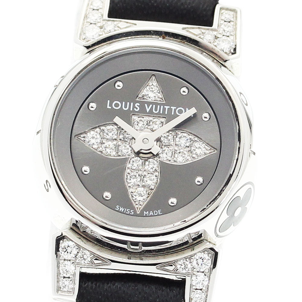 LOUIS VUITTON Tambour bijou Q151K diamond gray Dial Quartz Ladies Watch_922072