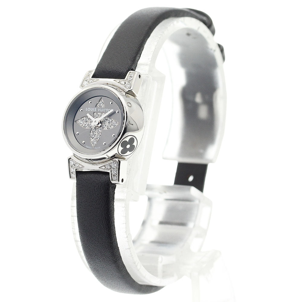 LOUIS VUITTON Tambour bijou Q151K diamond gray Dial Quartz Ladies Watch_922072