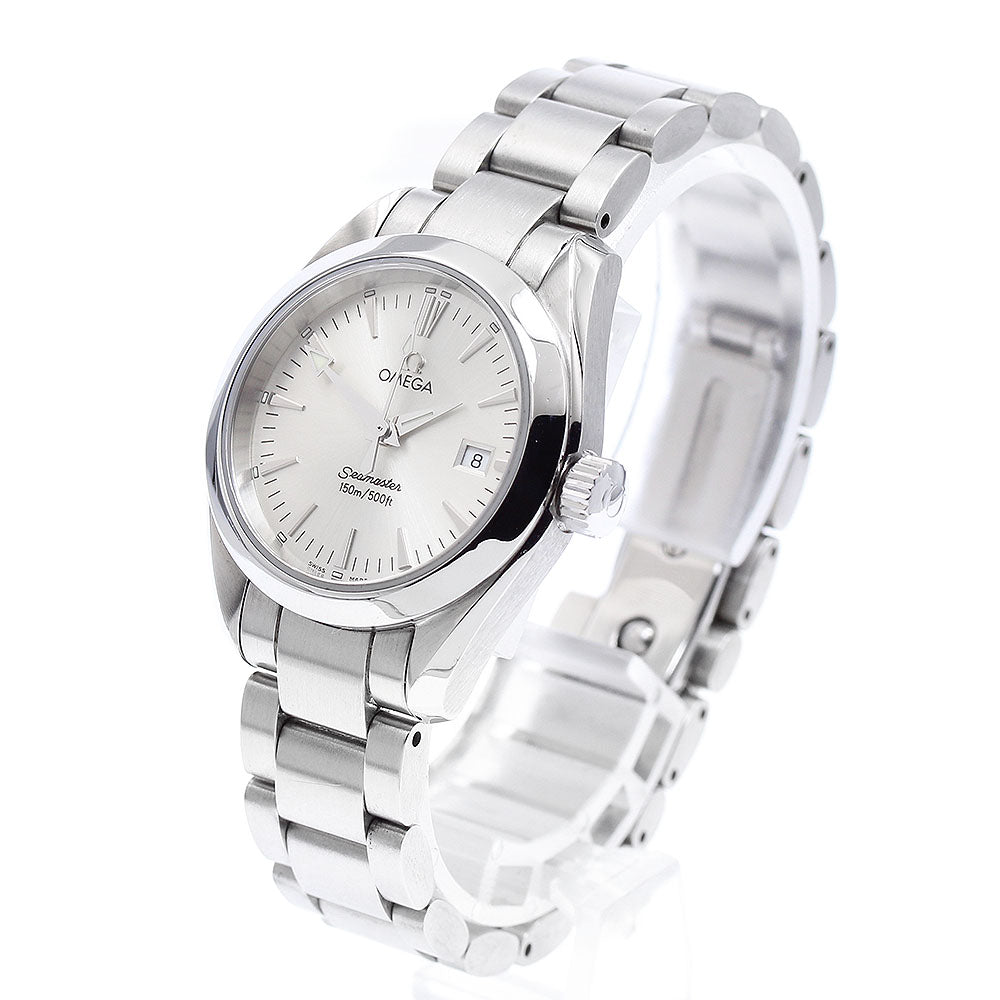 OMEGA Seamaster Aqua Terra 2577.30 Date Silver Dial Quartz Ladies Watch_922077