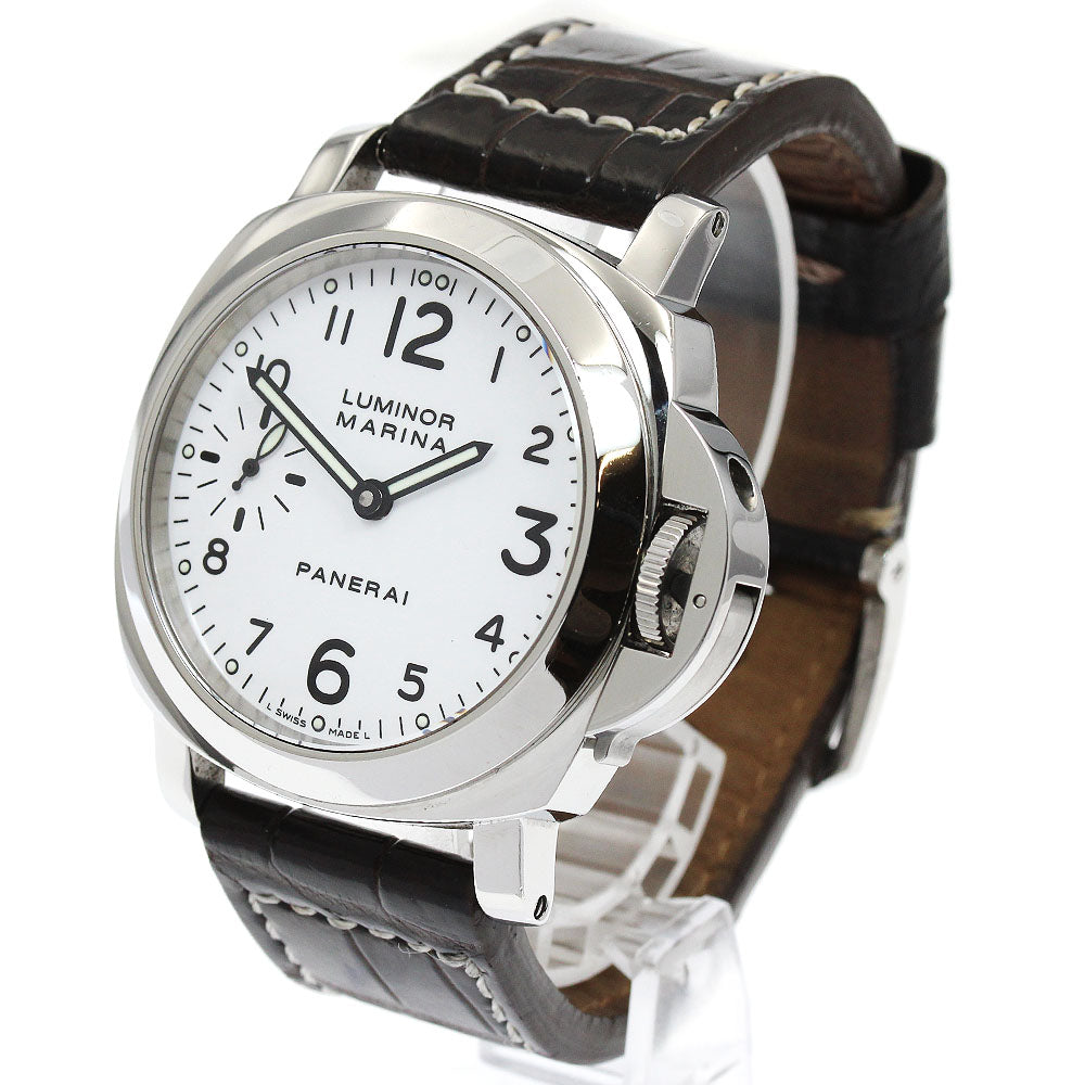 PANERAI Luminor Marina PAM00113 Small seconds white Dial Hand Winding Men's Watch_922088