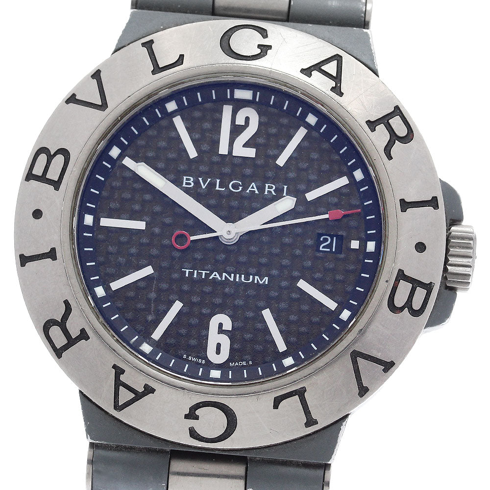 BVLGARI Diagono Titanium TI44TACH Chronograph black Dial Automatic Men's Watch_922095