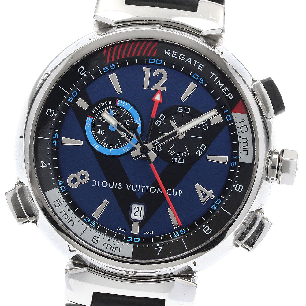 LOUIS VUITTON Tambour Regatta Q102D Chronograph alarm Quartz Men's Watch_922098