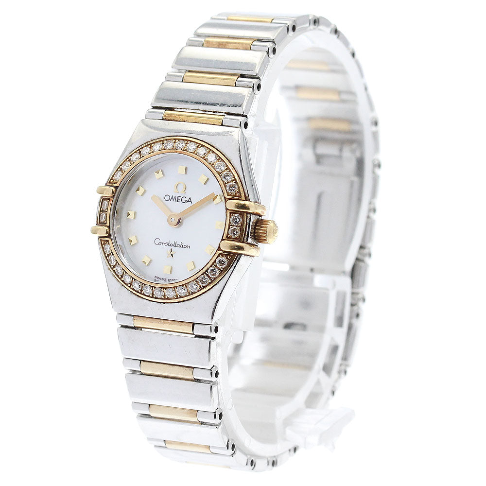 OMEGA Constellation My Choice 1367.70 Diamond Bezel White shell Dial Quartz Ladies Watch_922110