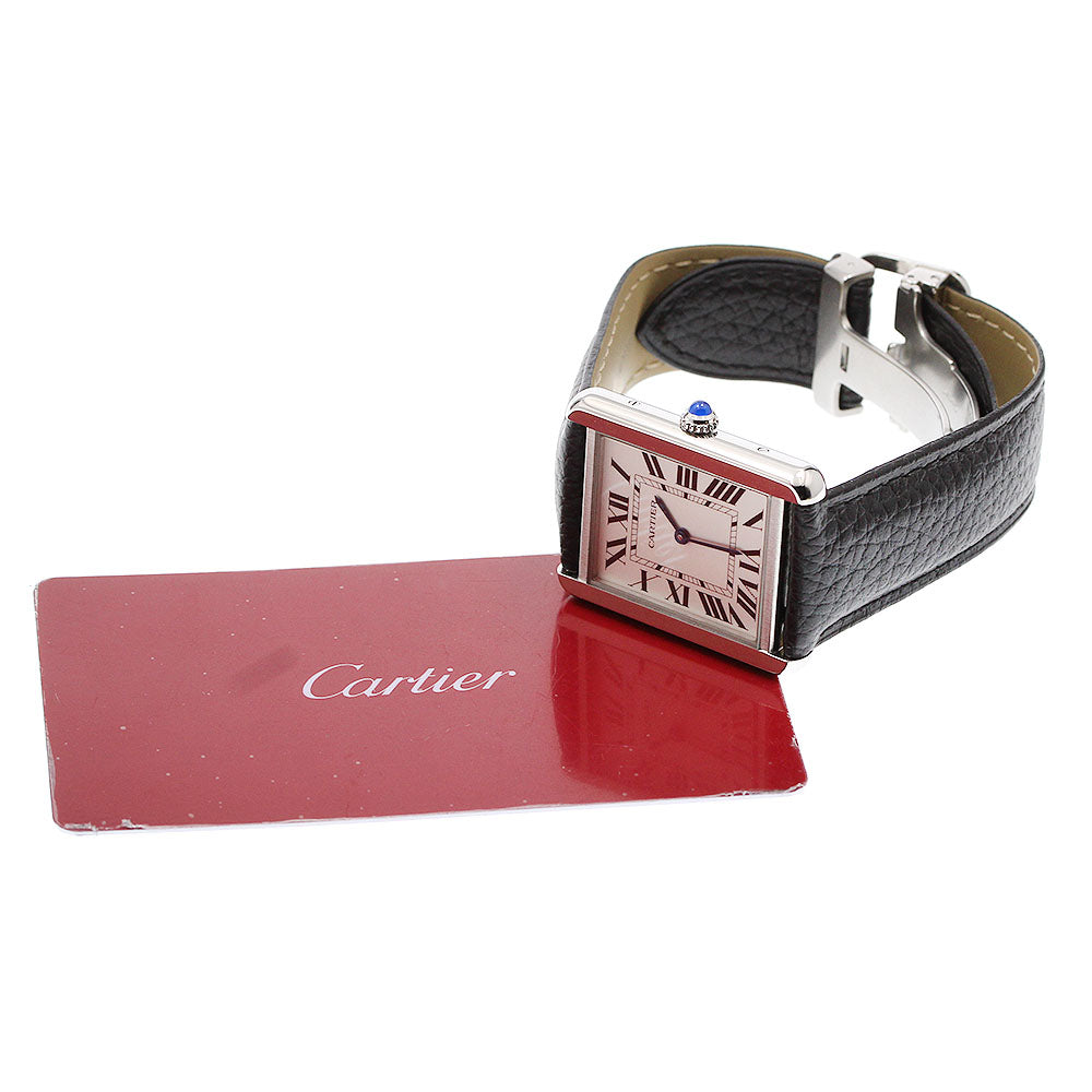 CARTIER Tank solo LM WSTA0028 Silver Dial Quartz Men's Watch_922120