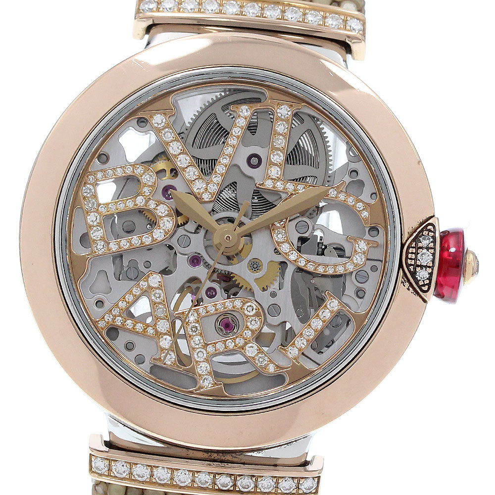 BVLGARI Le chair LUP33SG/103502 K18PGBezel skeleton Dial Automatic Ladies Watch_922143