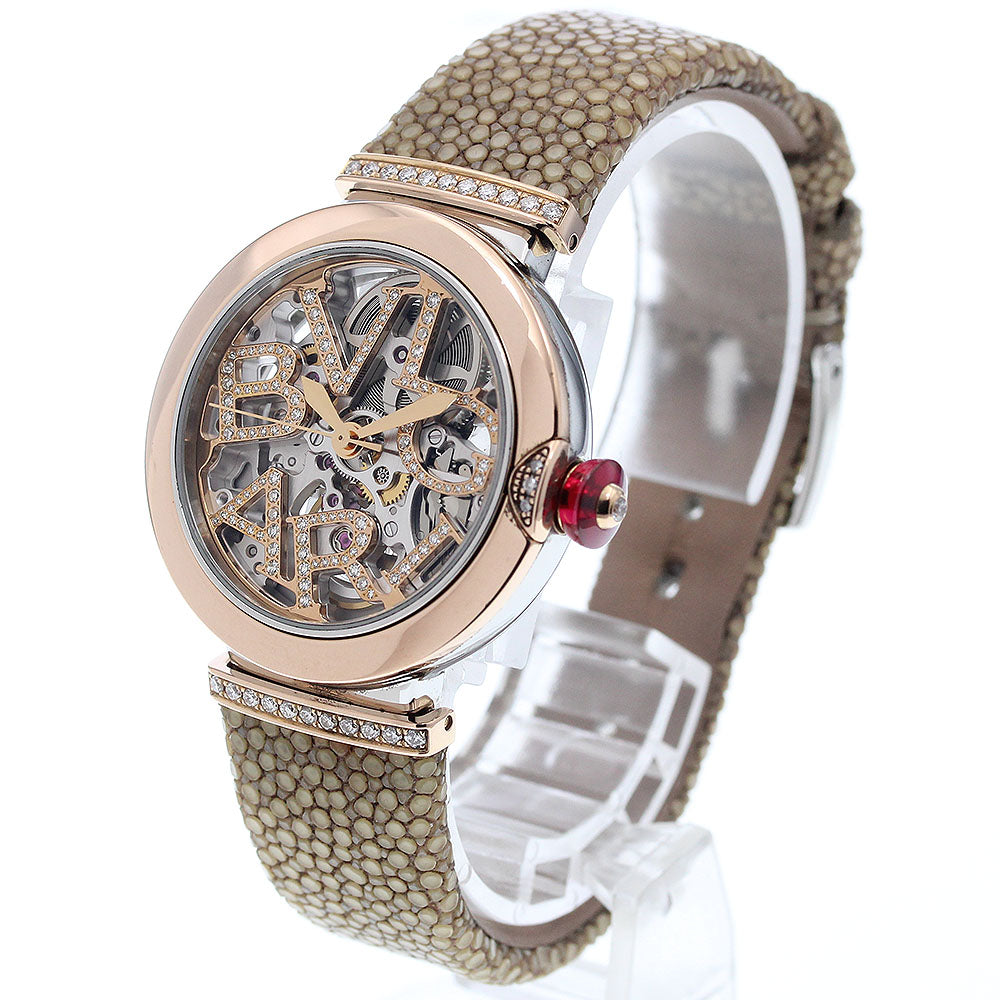 BVLGARI Le chair LUP33SG/103502 K18PGBezel skeleton Dial Automatic Ladies Watch_922143