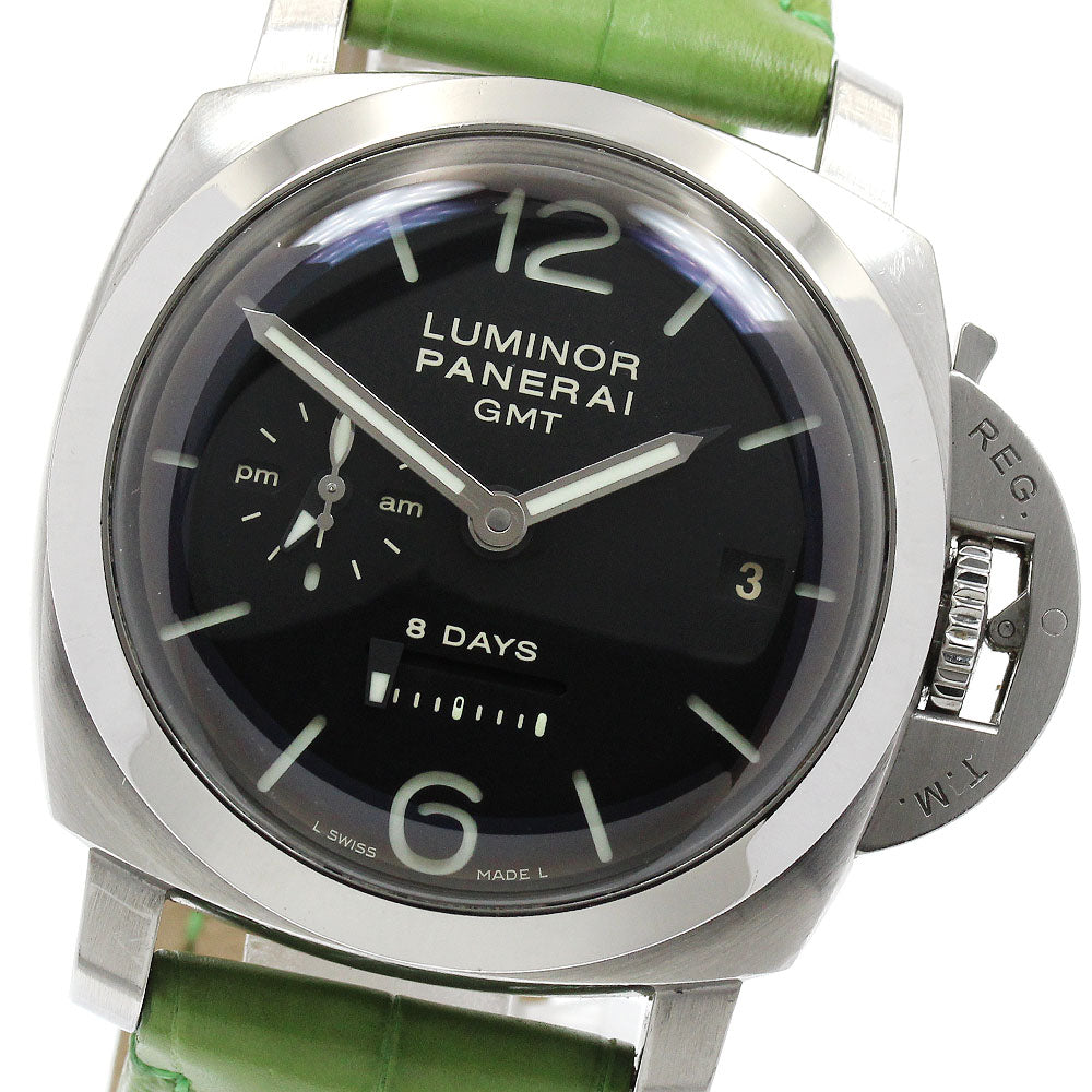 PANERAI Luminor 1950 8 Days PAM00233 GMT Small Second black Dial Hand Winding Men's Watch_922144