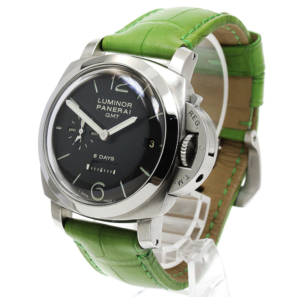 PANERAI Luminor 1950 8 Days PAM00233 GMT Small Second black Dial Hand Winding Men's Watch_922144