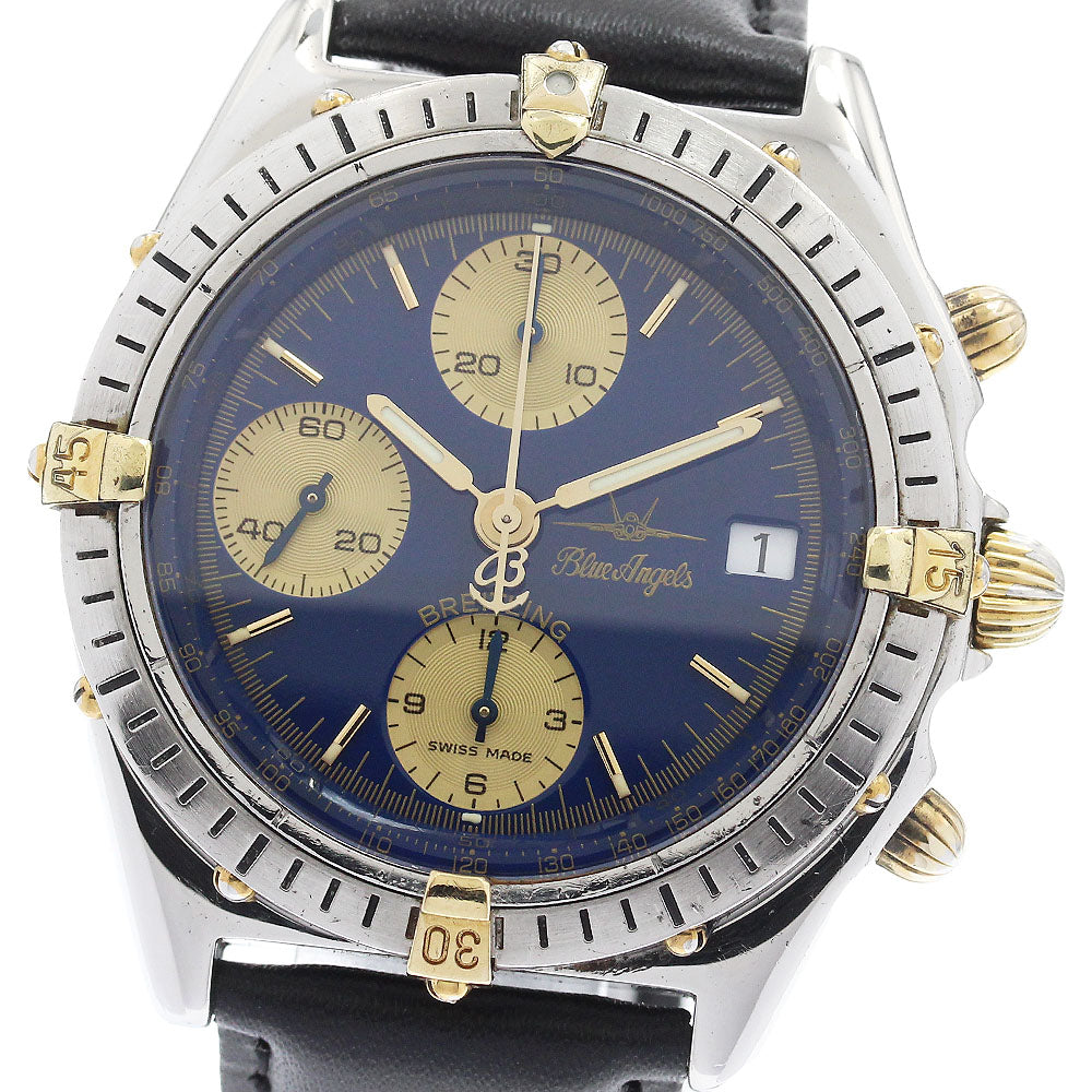 BREITLING Chronomat B13048 Date blue Dial Automatic Men's Watch_922150