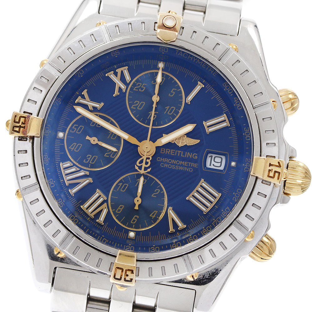BREITLING Crosswind B13355 Date Chronograph blue Dial Automatic Men's_922167
