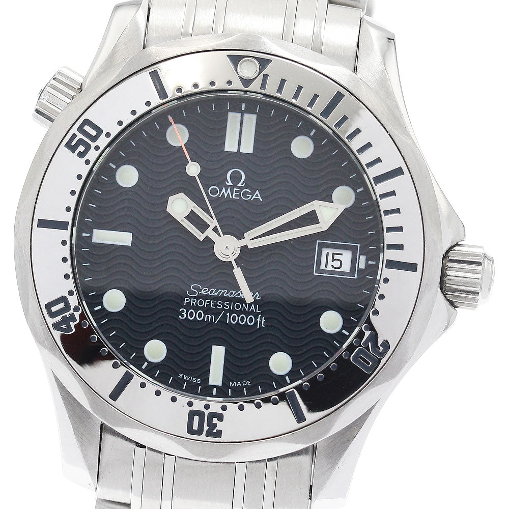 OMEGA Seamaster300 2562.80 Date Navy Dial Quartz Boy's Watch_922311