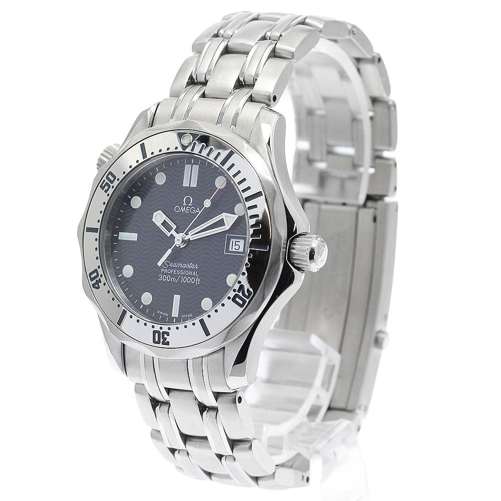 OMEGA Seamaster300 2562.80 Date Navy Dial Quartz Boy's Watch_922311