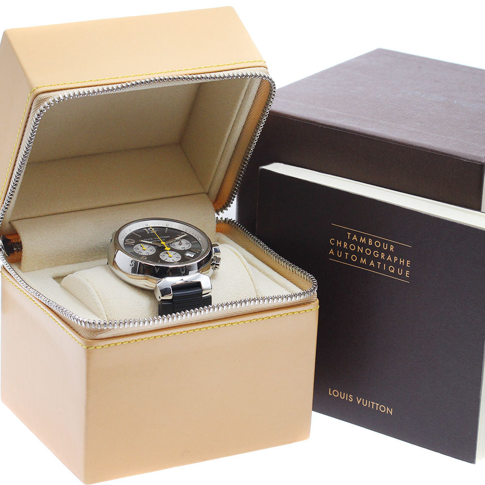 LOUIS VUITTON Tambour Q1120 Chronograph Date gray Dial Automatic Men's_922377