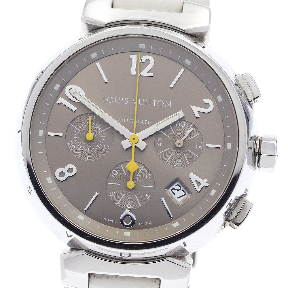 LOUIS VUITTON Tambour Q1122 Chronograph Brown Dial Automatic Men's Watch_922426