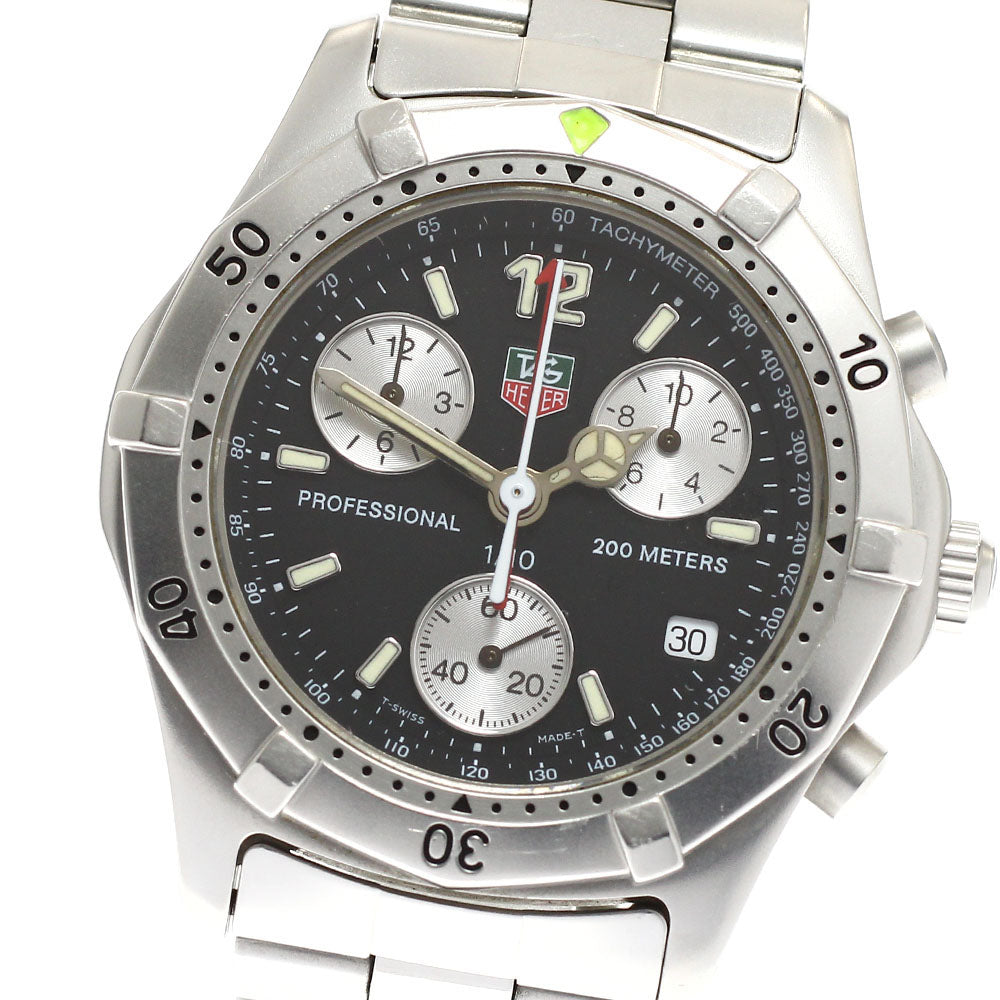 TAG HEUER 2000 Series Professional CK1110-0 Chronograph black Dial Quartz Men's Watch_922442