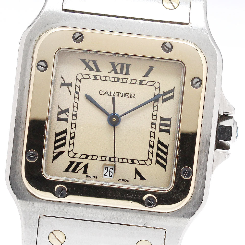 CARTIER Santos GalbeeLM W20011C4 2 tone beige Dial Quartz Men's Watch_922445