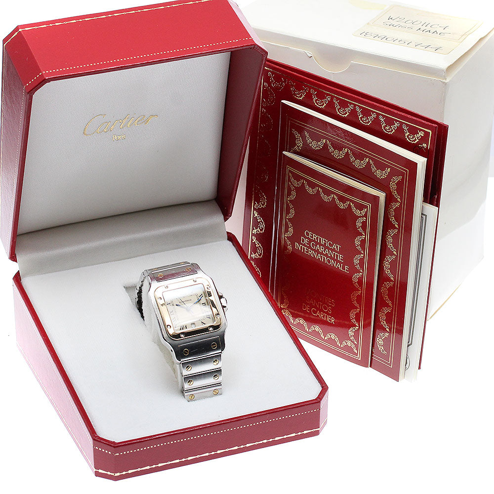 CARTIER Santos GalbeeLM W20011C4 2 tone beige Dial Quartz Men's Watch_922445