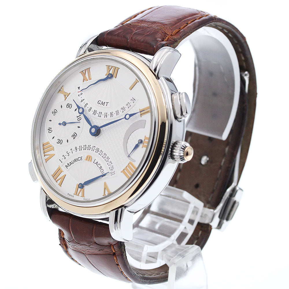 MAURICE LACROIX Masterpiece Double Retrograde MP7018 Power reserve GMT Silver Dial Hand Winding Men's Watch_922485