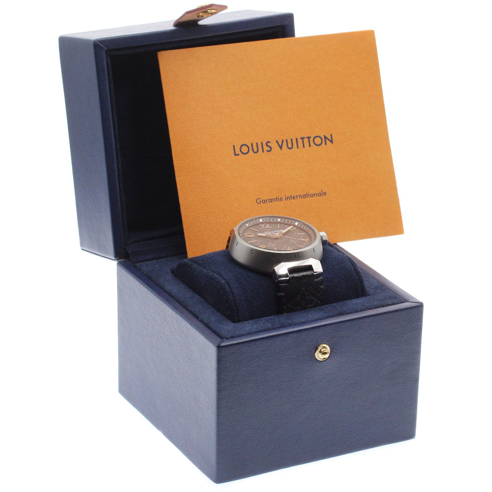 LOUIS VUITTON Tambour Otomatic GM Monogram Eclipse QA140 Automatic Men's_922489