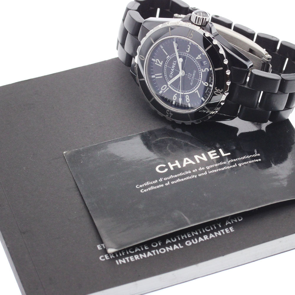 CHANEL J12 black ceramic H0684 38mm Rubber Bracelet Automatic Men's Watch_922493