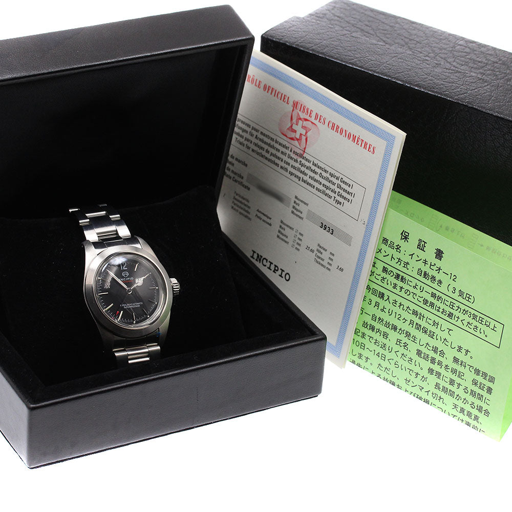 INCIPIO Incipio 12 Zerograph 3 black Dial Automatic Men's Watch_922504