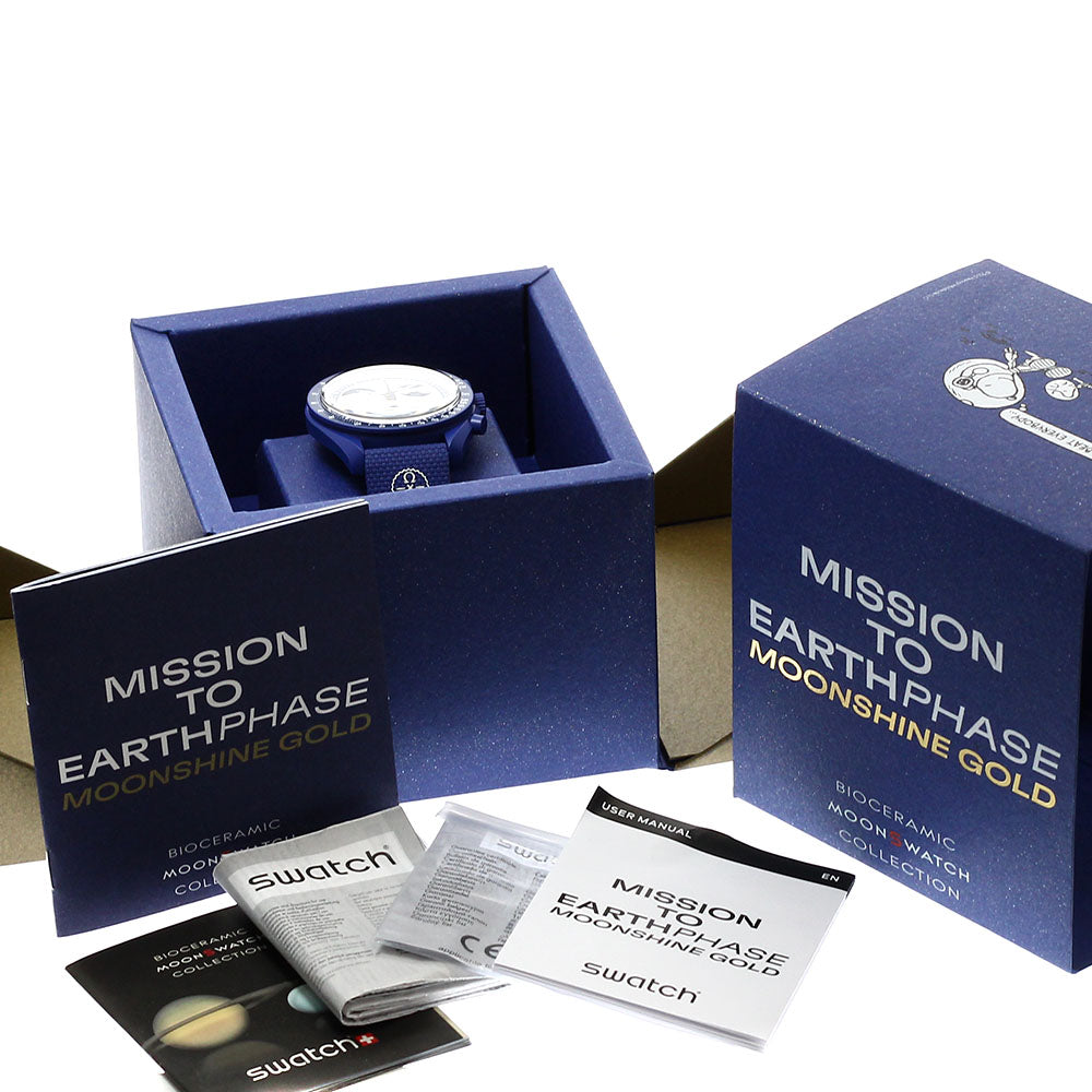 Swatch Mission to Earth Phase Moonshine Gold SO33N701L Quartz Men's Watch_922517