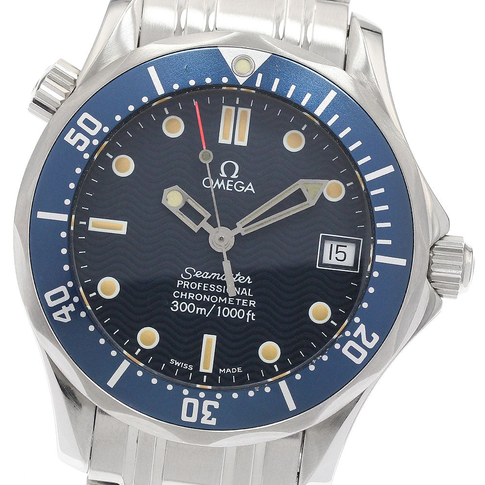 OMEGA Seamaster300 2551.80 Date Navy Dial Automatic Boy's Watch_922559