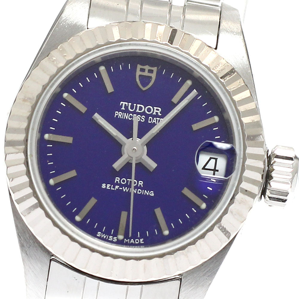 TUDOR Princess Date 92514 WG bezel Blue Dial Automatic Ladies Watch_922606