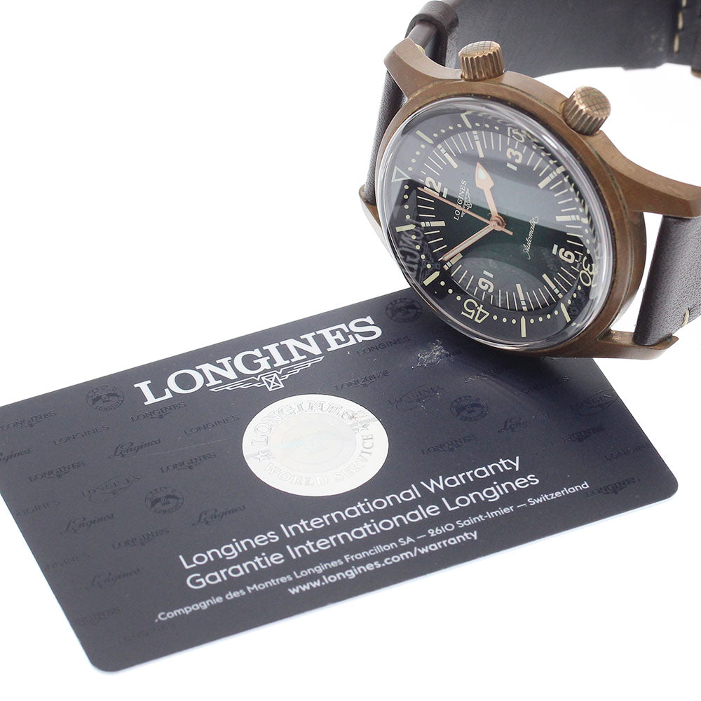 LONGINES Legend diver L3.774.1 Date green Dial Automatic Men's Watch_922612